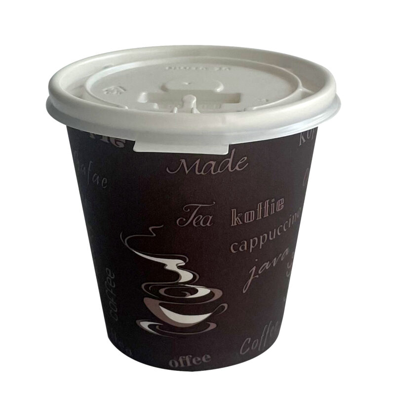 PP Lid 90 mm Flat Tear White for  10 oz to 20 oz Paper Cup | 1000/case - Image 2