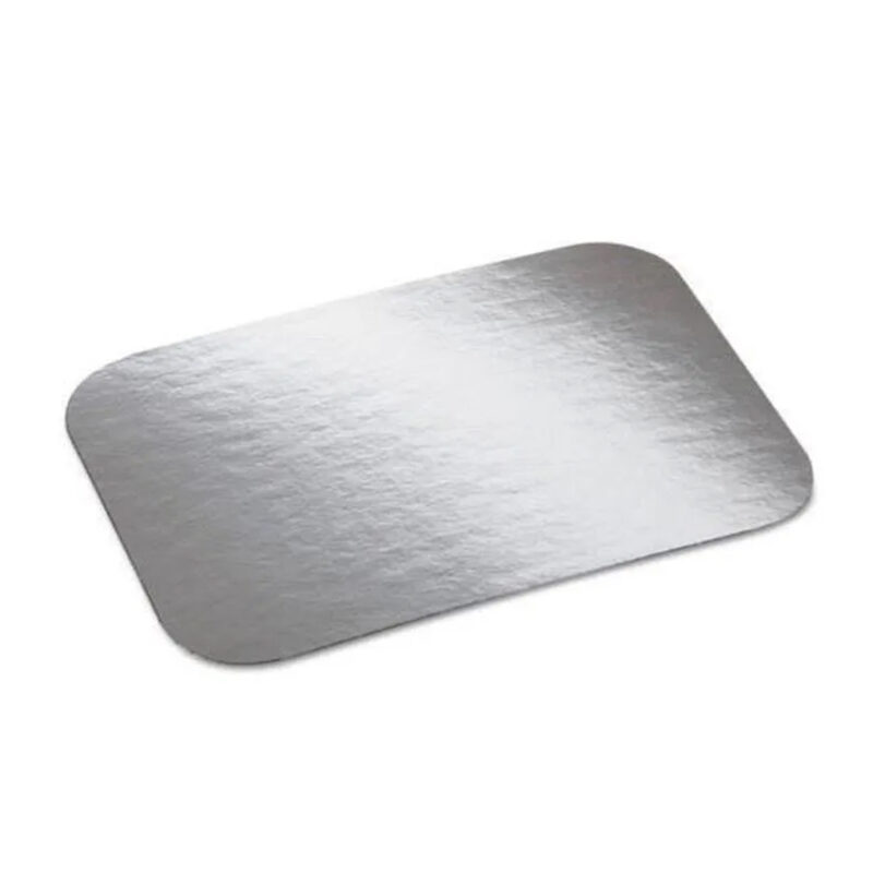 2.25 Lb Oblong Heavy Foil Laminated Board Lid | 500/case