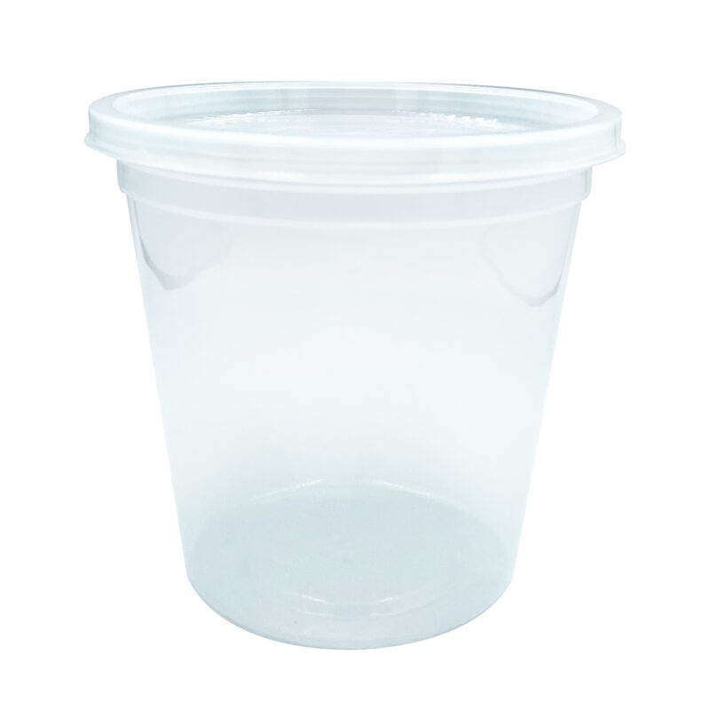 24oz Deli Container Clear with lid | 240/case - Image 2