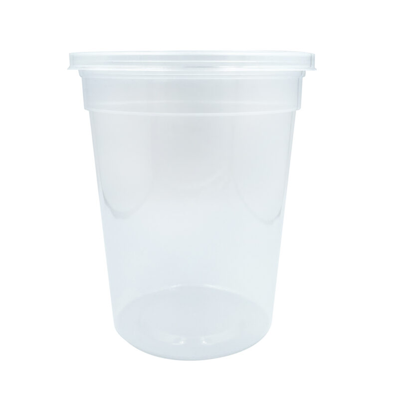 32oz Deli Container Clear with lid | 240/case - Image 2
