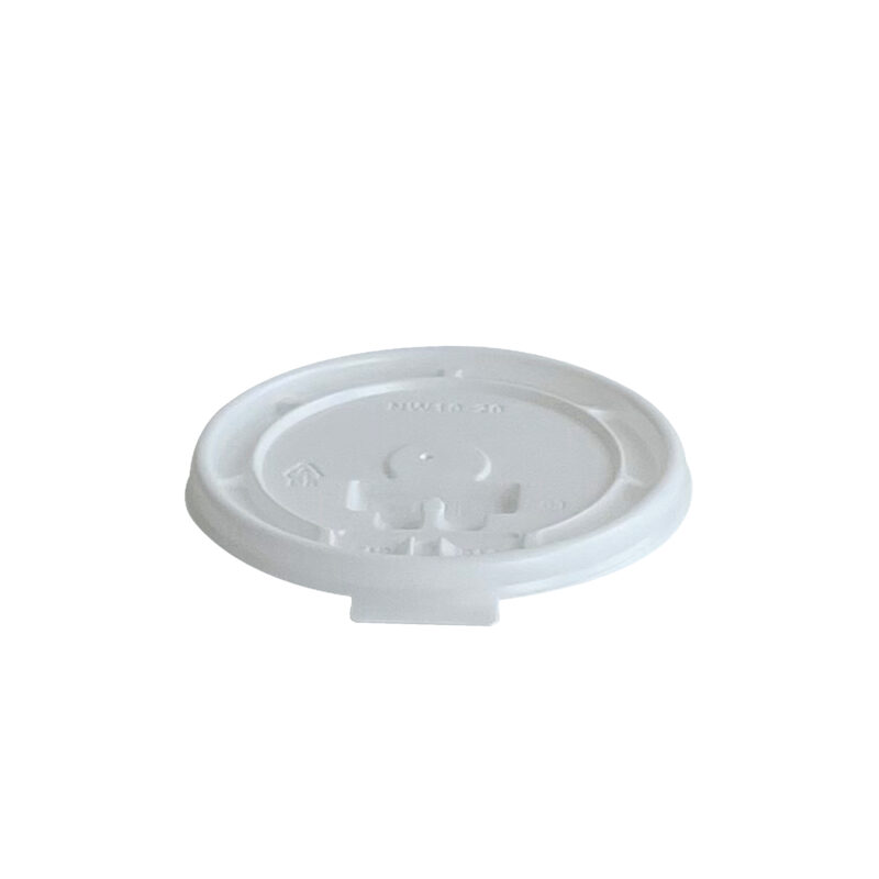 PP Lid 80 mm Flat Tear White for  8 oz Paper Cup | 1000/case