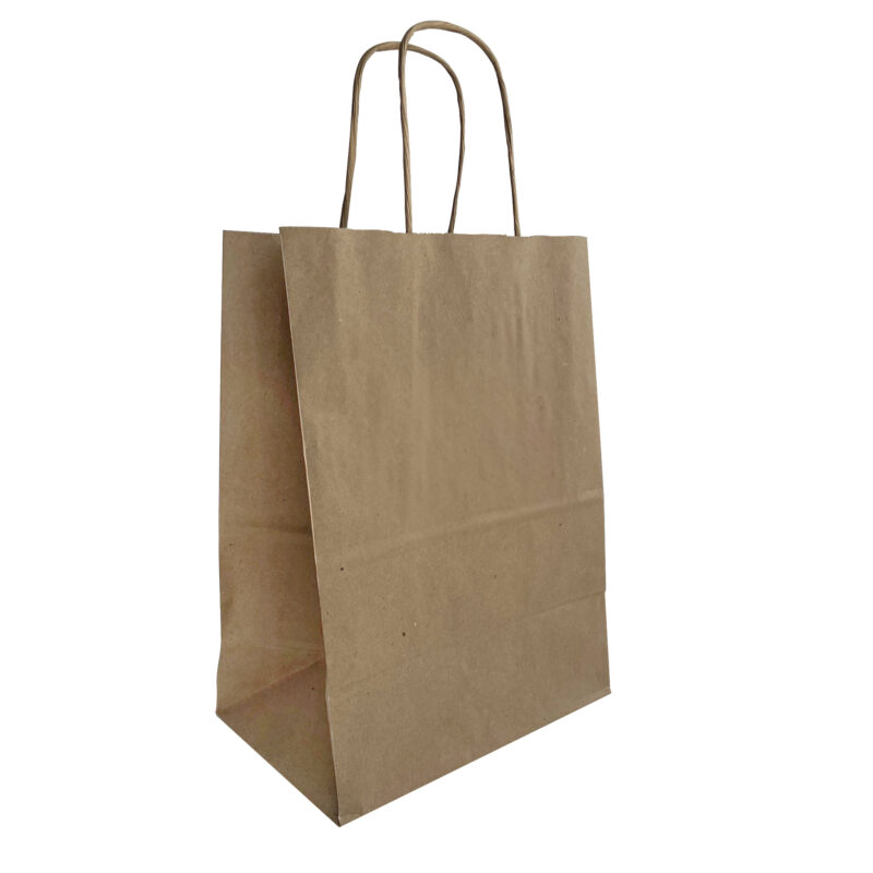 Unbranded Kraft Paper Bags 8" x 4.5" x 10.6" | 250/case